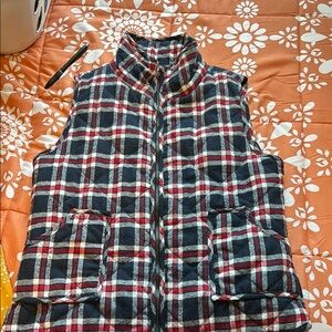 Plaid Puffer Vest